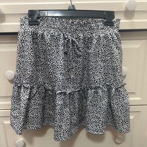 Crescent Black and White Skirt